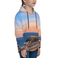 thumbnail image 3 of Balery Lighthous1 Pattern Boys Hoodie, Youth Pullover Hooded Sweatshirt, Kangaroo Pocket Hoodie for Kids Girls -Large, 3 of 6