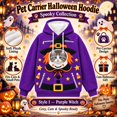 thumbnail image 2 of HAYIMI Pet Pouch Hoodie For Men Women Sweatshirt With Front Pockets Carry Pouch For Small Cat Puppy Dog Carrier Hoodie with Pet Pocket, 2 of 5