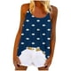 thumbnail image 2 of Puntoco Camisolas ajustadas para mujer, blusas casuales sin mangas con cuello redondo y estampado a la moda para mujer, 2 of 5