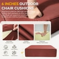 thumbnail image 3 of Unnifurnzi Patio Chair Cushions Set of 6-22 x 24 x 6 Inch Outdoor Furniture Cushion with Water Resistant & Removable Cover Outdoor Chair Cushion for Outdoor Furniture Sofa Couch-Red, 3 of 7
