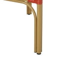 thumbnail image 4 of Wicker and Aluminum Outdoor 29.5 Inch French Barstools (Set of 2), Red, White, and Bamboo Print Finish, 4 of 8