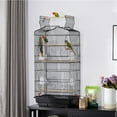 thumbnail image 3 of Renwick 41" Four Feeders Double-Door Metal Birdcage with Slide-Out Tray,  Black, 3 of 7