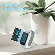 Vibeat Pulse Oximeter Bluetooth Blood Oxygen Monitor with SpO2 and Heart Rate Tracking for Aviation and High Altitude Sports, Silver