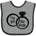 thumbnail image 3 of Inktastic I've Got the Rings- Ring Bearer Boys or Girls Baby Bib, 3 of 4