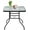 Square, variant on CL.HPAHKL Outdoor Dining Table, Square Patio Table Tempered Glass Top with Umbrella Hole for Deck, Yard, Balcony, Lawn, Pool