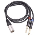thumbnail image 3 of Cable de audio profesional macho XLR a doble 6,35 mm TS mono enchufe accesorios de cable Tmvgtek Para estrenar, 3 of 7