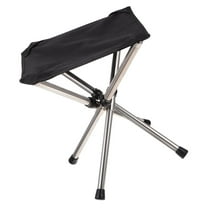 Outdoor Foldable Chair Collapsible Camping Stool Folding for outside Travel Black