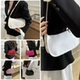 thumbnail image 3 of Retro PU Leather Shoulder Bag Fashion Womens Handbags Casual Underarm Bag, 3 of 7