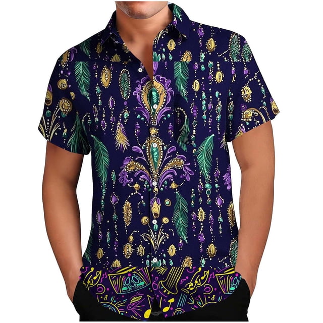 Mens Casual Botón Arriba Camisas de Manga Corta, Vintage Bowling Cuba Camisa de Playa Estilo de Lino