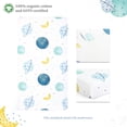 thumbnail image 4 of Evolur Space Adventure Collection 3pc Crib Set (Fitted Sheet, Snuggle Sack, Crib Skirt) in Arctic Blue & Space Print, 4 of 5
