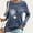 Blue, variant on Women Round Neck Long Sleeve T-Shirt Autumn Printing Blouse Tops Sweatshirt Fall Clothes for 2022 Spring Winter