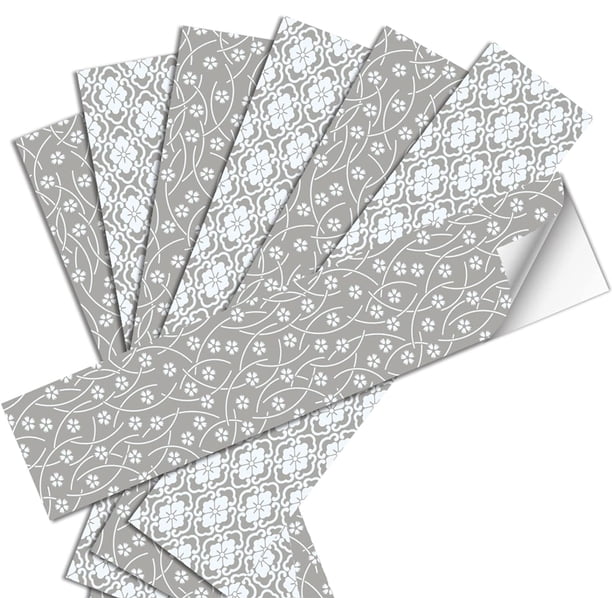 Rollo de 7 Uds de pegatinas de PVC para suelo, 100x21, pegatinas antideslizantes para azulejos, pegatinas impermeables para suelo, pegatinas adhesivas para azulejos para baño y cocina, ris
