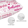 thumbnail image 3 of Balery Breast Cancer Pink Ribbons Awareness (2) Funda de Cojín Estampada, Regalos para Mujeres, Regalos de Amor para Ella, Regalos para Novia o Esposa, Funda de Almohada-14"x20", 3 of 6