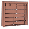 thumbnail image 4 of Tcbosik Shoe Rack with Cover, 7 Tier Shoe Storage Organizer for Closet, Entryway, Hallway, Living Room, Mocha, 4 of 6