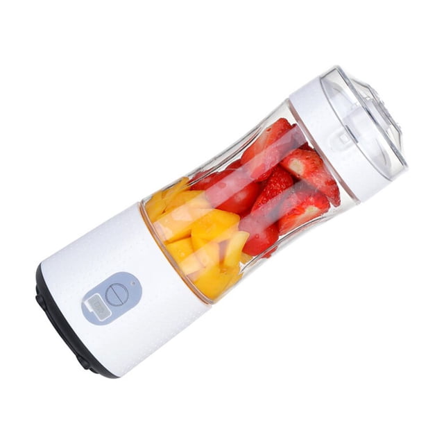 kurtrusly 400ML Electric Automatic Juicer Rechargeable Fruit Extractors Juice Blender Cup Juicing Mixer Milkshake Kitchen Outdoor White