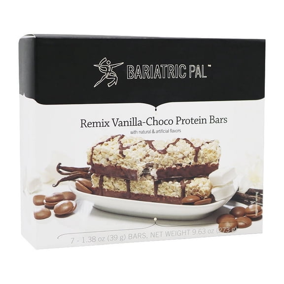 BariatricPal 15g Protein & Fiber Bars - "Remix" Vanilla Choco Size: One Box