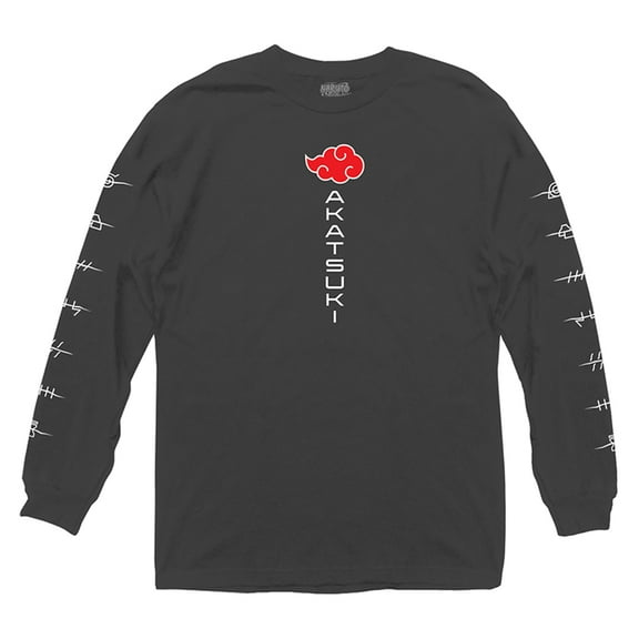 Naruto Shippuden Akatsuki Anti Village Symbols Anime Adult Long Sleeve T-Shirt M