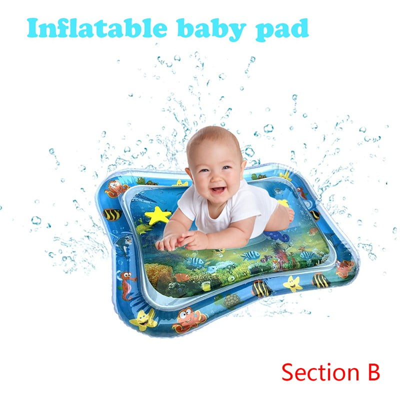 Fysho Baby Infant Inflatable Cartoon Pattern Water Play Mat Fun Activity Play Center PVC Water Filled Playmat