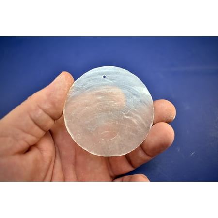 Capiz Shell - 25 Capiz Shells White Round Cut 2.5