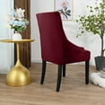 thumbnail image 4 of Rosnek 1/2 Pack Velvet Arm Chair Covers Spandex Stretch Banquet Chair Protector Cover Dining Seat Cover Slipcover Home Decor, 4 of 8