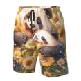 thumbnail image 4 of Balery Cute Panda Sunflower Traje de Baño Estilo Hawaiano para Hombre, Shorts de Secado Rápido con Bolsillos-Large, 4 of 6
