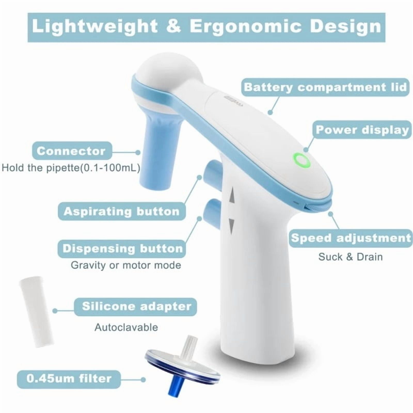 Automatic Pipettes Laboratory Electric Pipet 0.1-100ml Pipette Pump Laboratory Electronic Pipette , High-Accurate