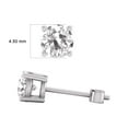 thumbnail image 3 of TimeLe$$ Classics 0.50 Carat TW Lab Grown Round Cut Solitaire Diamond Stud Earrings For Women in 14K White Gold, 3 of 5
