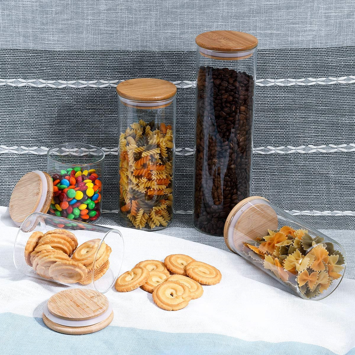  KooK Glass Kitchen Jars, Food & Cookie Storage