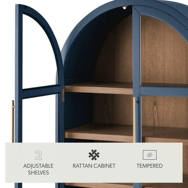 Member's Mark Enzo Storage Cabinet With Rattan Cabinet Doors