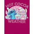 thumbnail image 2 of Disney Stitch and Angel Hot Cocoa Weather Girls Long Sleeve Glitter Rib Tee, Sizes 4-16, 2 of 3