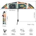 thumbnail image 3 of FORMRS Travel Umbrella Folding Auto Open Close Windproof Rain UV Protection, Jungle Stamp, 3 of 8