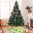 thumbnail image 7 of Rocae Cute Dinosaurs Cartoon for Christmas Tree Skirt with Pom Pom Trim for Holiday Party for Holiday Home Decor Indoor Outdoor-30", 7 of 7
