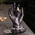 thumbnail image 5 of 1pc Ceramic Halloween Skull Backflow Incense Burner, Terrifying Ornament Aromatherapy Decor (Without Incense), 5 of 7