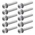 thumbnail image 1 of Uxcell M3x0.79'' Tornillos de Cabeza Hexagonal de Acero Inoxidable Tono Plateado 10pcs, 1 of 2