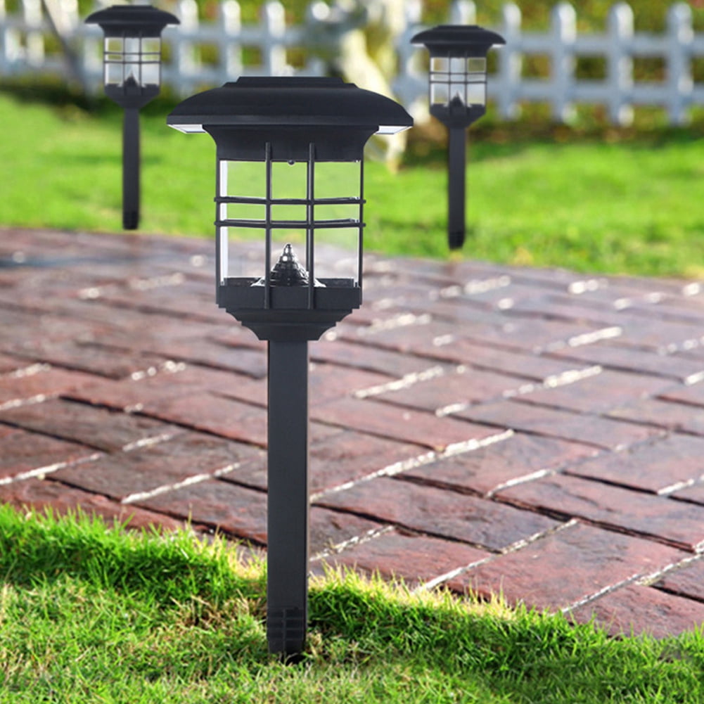Verdant Touch Lmpara de csped con energa solar LED para exteriores, IP65, impermeable, lmpara decorativa para jardn, patio, luz blanca