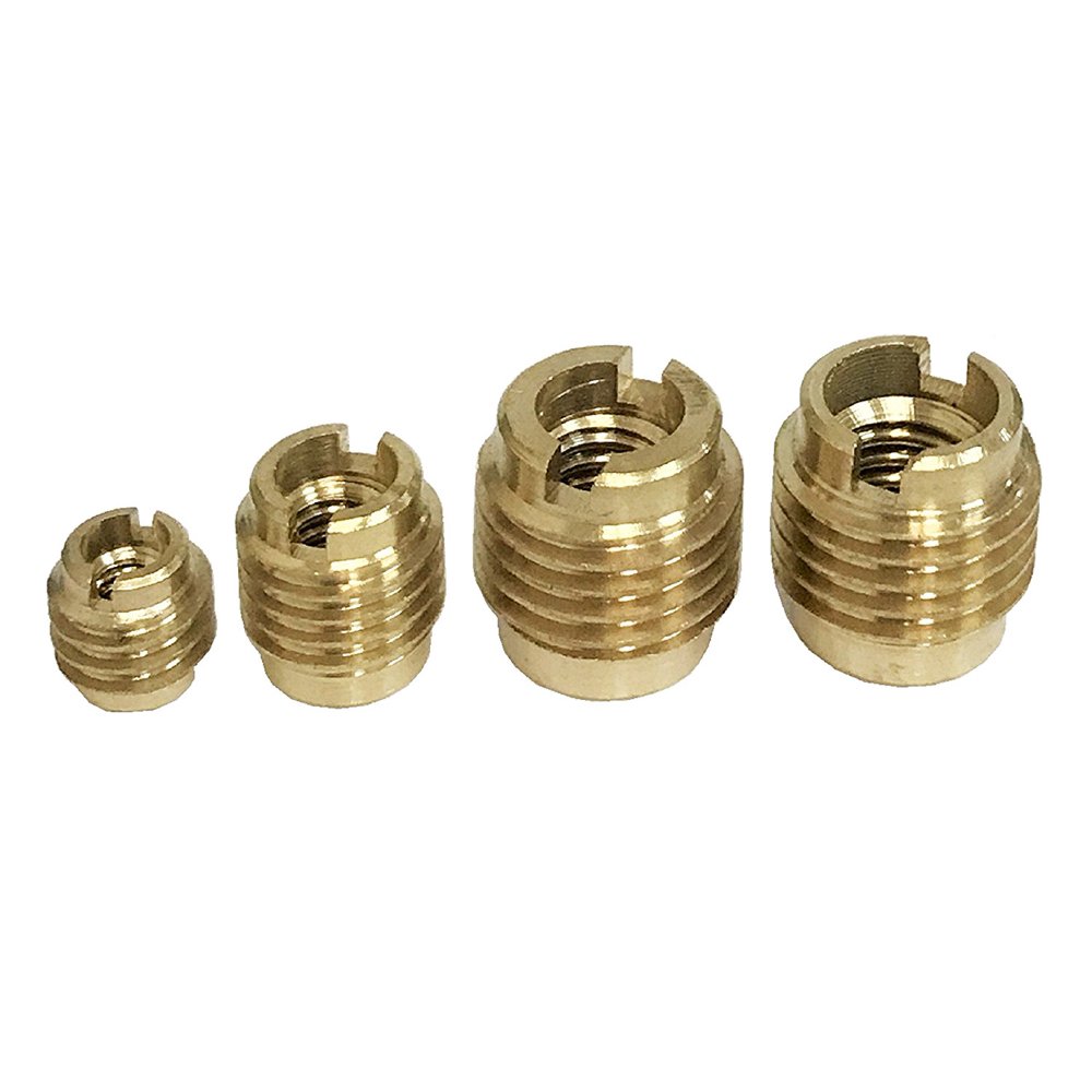 36pc. 8, 1/4", 5/16", 3/8" BRASS THREADED INSERTS SET for Furniture, and Wood NEW
