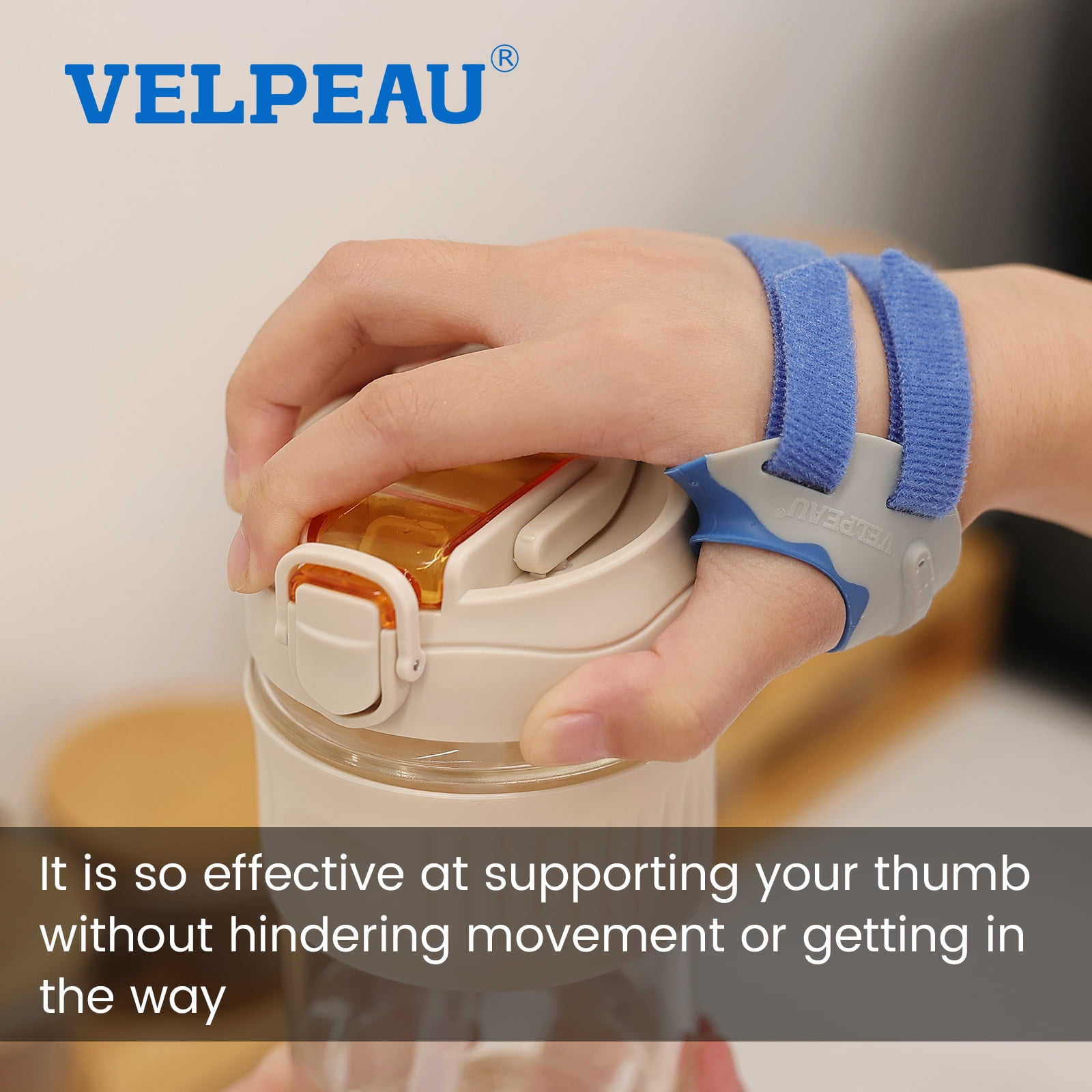 Buy VELPEAU Thumb Support Brace - CMC Joint Stabilizer Orthosis, Spica ...