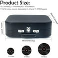 thumbnail image 5 of LP&No.1 Wireless Record Player, 3-Speed Portable Vintage Suitcase Vinyl Turntable, Vinyl to MP3 Recording, with AUX USB RCA Headphone Jack, Black, 5 of 8