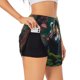thumbnail image 1 of Balery Forest Plant Raccoon Pantalones cortos deportivos para mujer con forro y dos bolsillos, elásticos, para entrenamiento, gimnasio, yoga-Small, 1 of 7