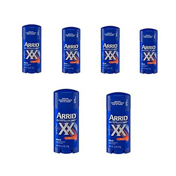 Arrid XX Parfum Régulier Extra Sec Solide Anti-Transpirant Déodorant 2.6 oz (Pack de 6)
