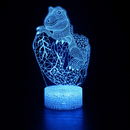

LED Dinosaur Night Light Dinosaur Series 16 Color 3D Night Light Touch Remote Control Table Lamps Home Room Decor Toys Gift for Kid(Type A)