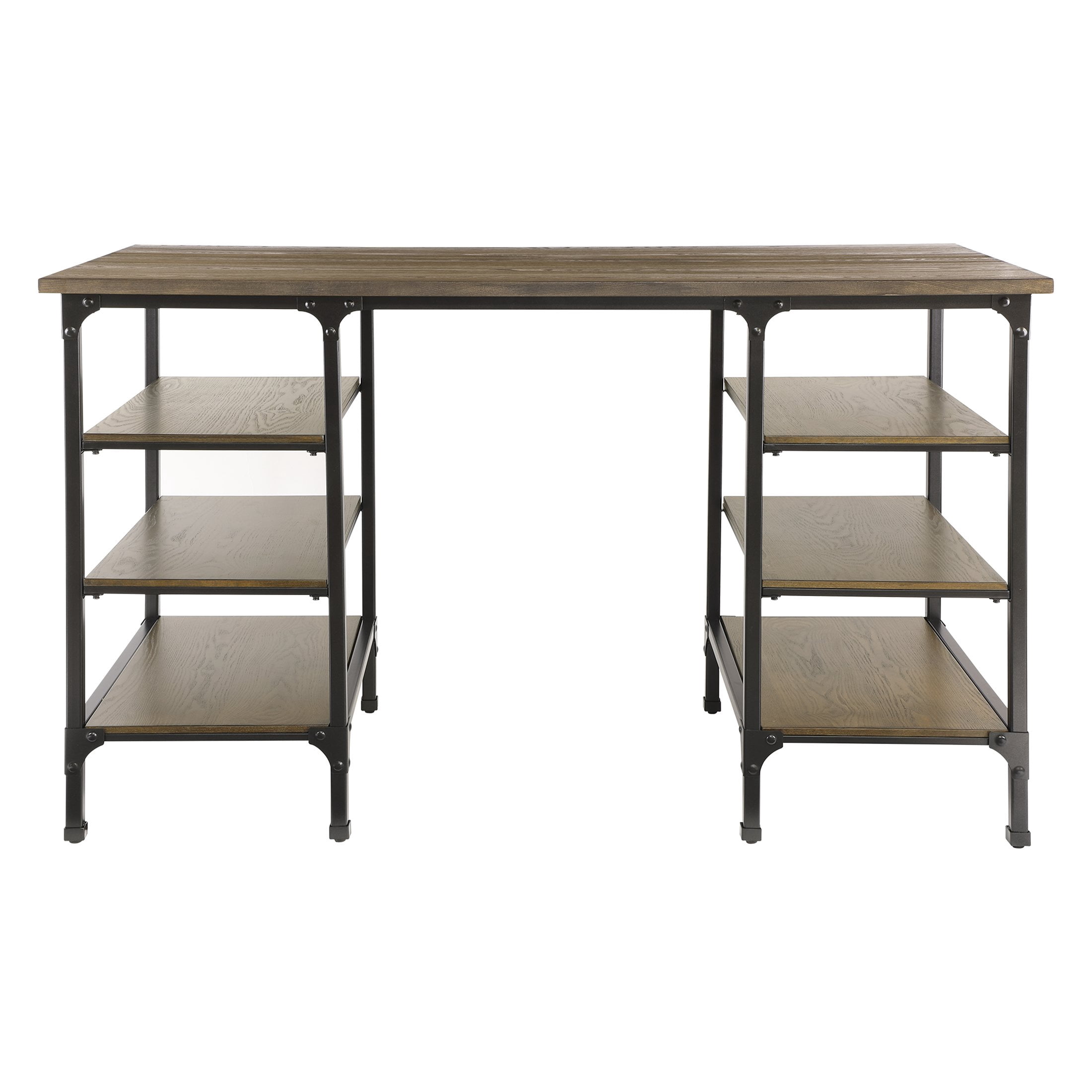 OakvillePark Raku Counter Height Writing Desk, Weathered Natural