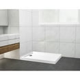 thumbnail image 2 of Kingston Brass VTSB60324L Aruba 60" x 32" Acrylic Double Threshold Shower Base with Left Drain, Glossy White, 2 of 6