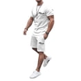thumbnail image 2 of Milan Letter Graphic Short Sets for Men Crewneck T Shirt and Shorts 2 Piece Matching Set Mens Summer Outfits, 2 of 5