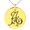 Gold, variant on Stainless Steel Letter A Initial Floral Monogram Engraved Small Medallion Circle Charm Pendant Necklace