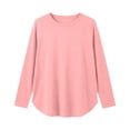 thumbnail image 5 of Fewfanhot Women's Tops Plus Size Tops Fall Loose Fit Casual Blouses Crewneck Loose Fit Basic Tees Winter Outfits, 5 of 5