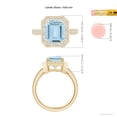 thumbnail image 4 of ANGARA Natural 3 ct Aquamarine Engagement Ring with Diamond Halo in 14K Yellow Gold for Women (Size-10x8mm) | March Birthstone, Anniversary, Jewelry Gift for Women | Natural Aquamarine Ring, 4 of 9
