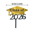 thumbnail image 3 of Decoration Graduation Cake Class Of 2026 Cake Toppers Grad Cap Decorative Cupcake Inserts Graduation Theme Party, 3 of 5