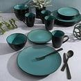 thumbnail image 5 of Gibson Soho Lounge Round 16-Piece Dinnerware Set - Teal, 5 of 6