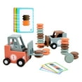 thumbnail image 1 of Carretilla elevadora de madera para niños, juguete de ingeniería, vehículo de transporte, desarrollo educativo, juego de transporte, juguete de Motor, 1 of 8
